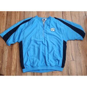 UNC Windbreaker Tar Heels Jacket XL Carolina Blue Pullover Vintage Logo Bball